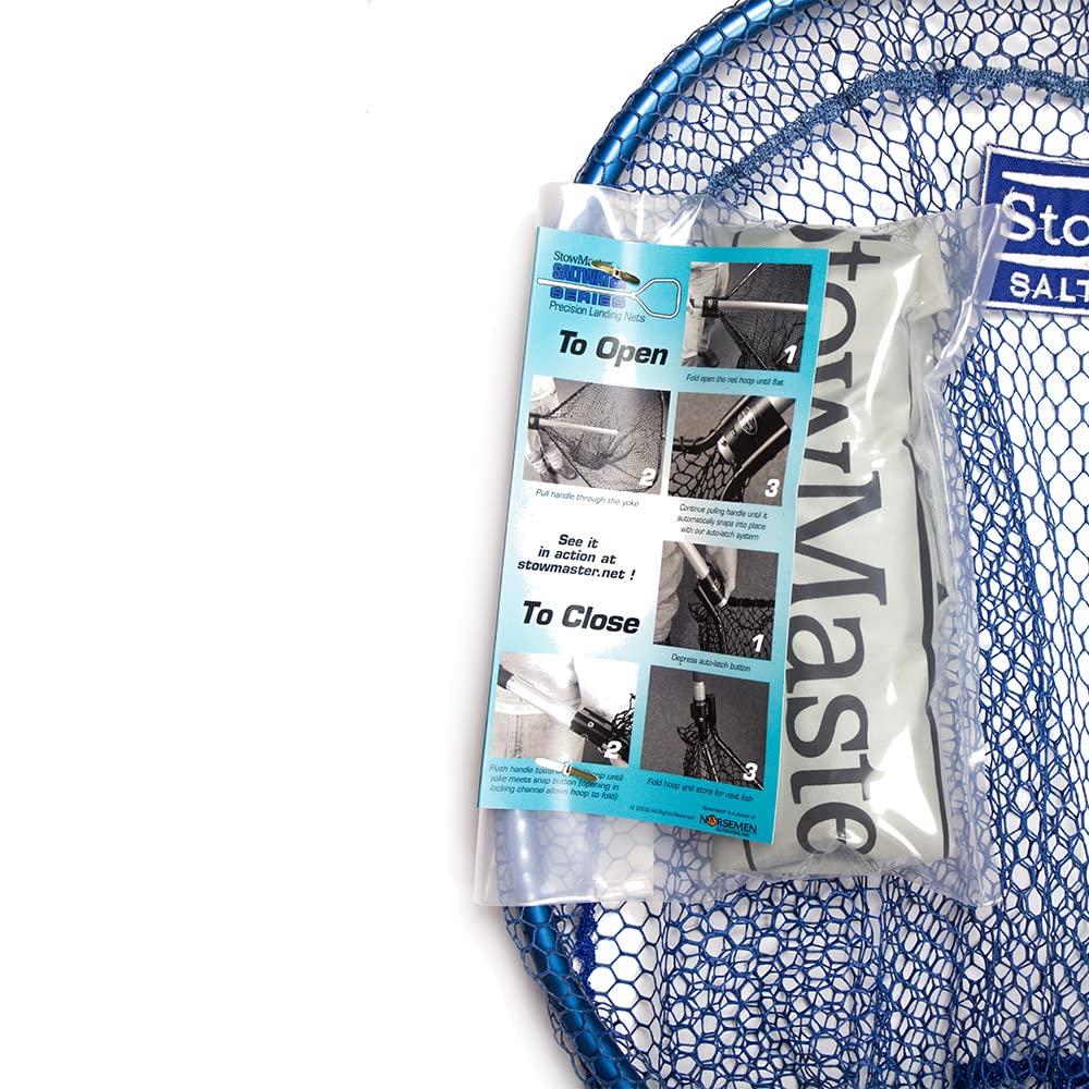 StowMaster SS67LG knotless net prevents snags while landing species.