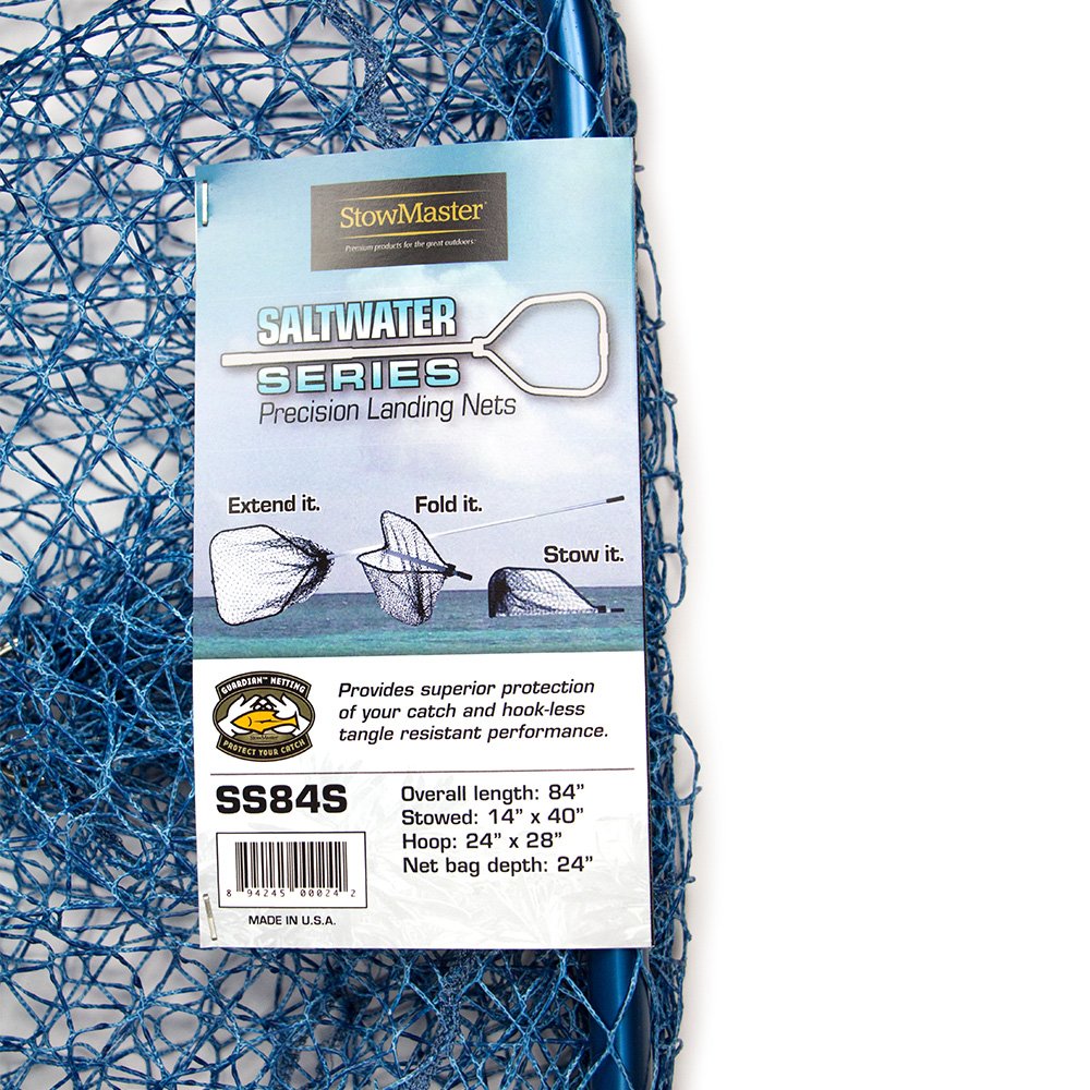 StowMaster SS84S slip-free net handles stay firm during extension.