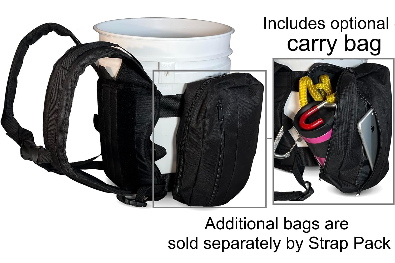 Strap Pack weather-resistant-600d-polyester shields gear from rain and dust.