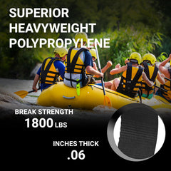 Outdoor gear setup using Strapworks webbing for secure camping jobs.