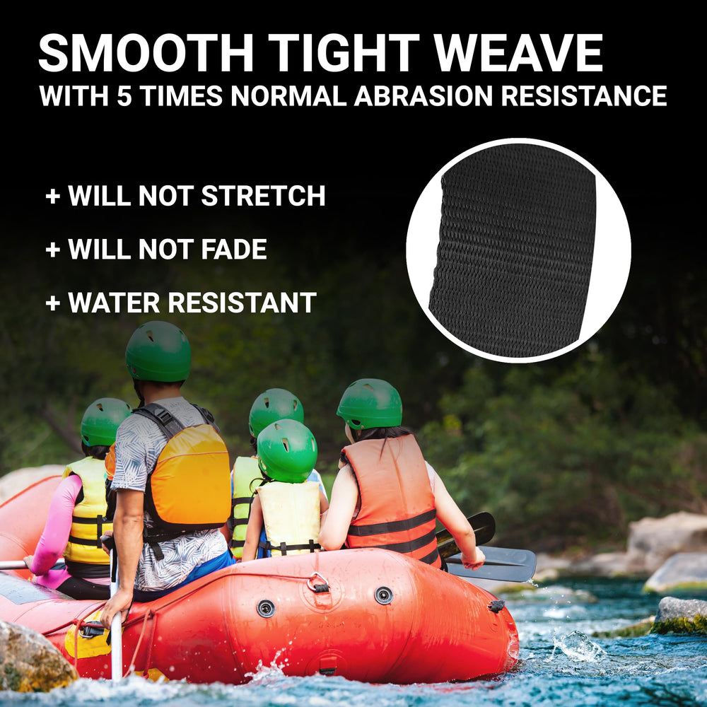 Strapworks 1.5-inch webbing close-up showing tight weave and durability.