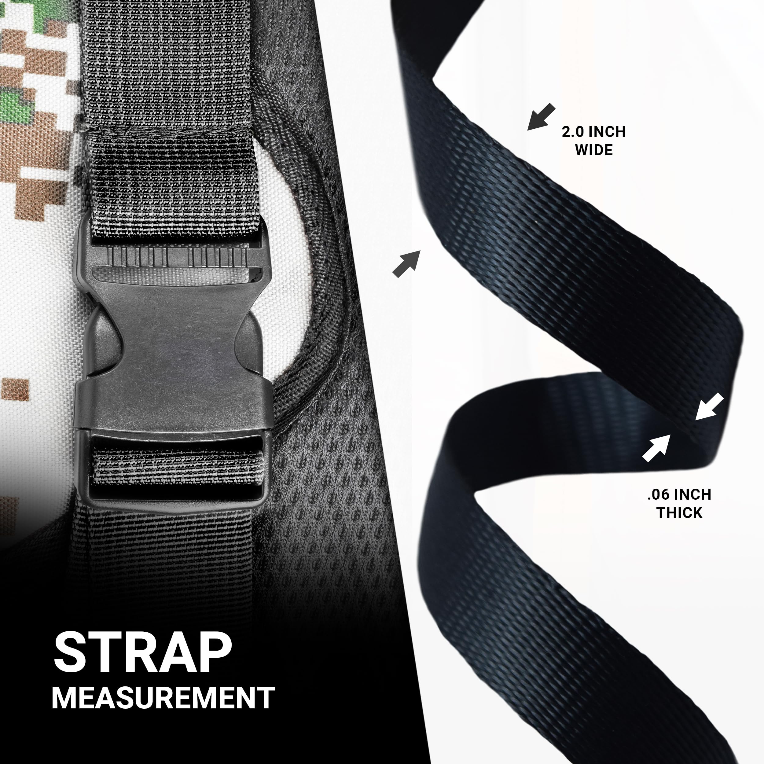 Khaki Strapworks polypropylene webbing highlighting water and rot resistance.