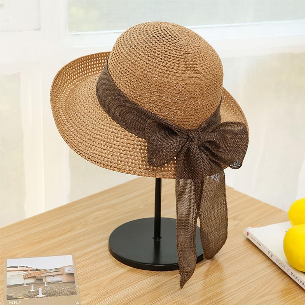 One size fits most straw hat with adjustable fit