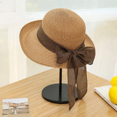 One size fits most straw hat with adjustable fit