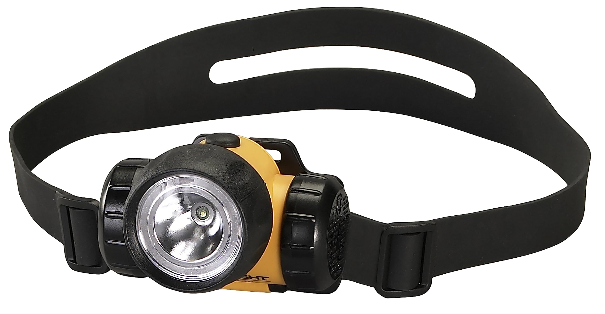 Streamlight 61200 headlamp worn on helmet for hazardous locations.