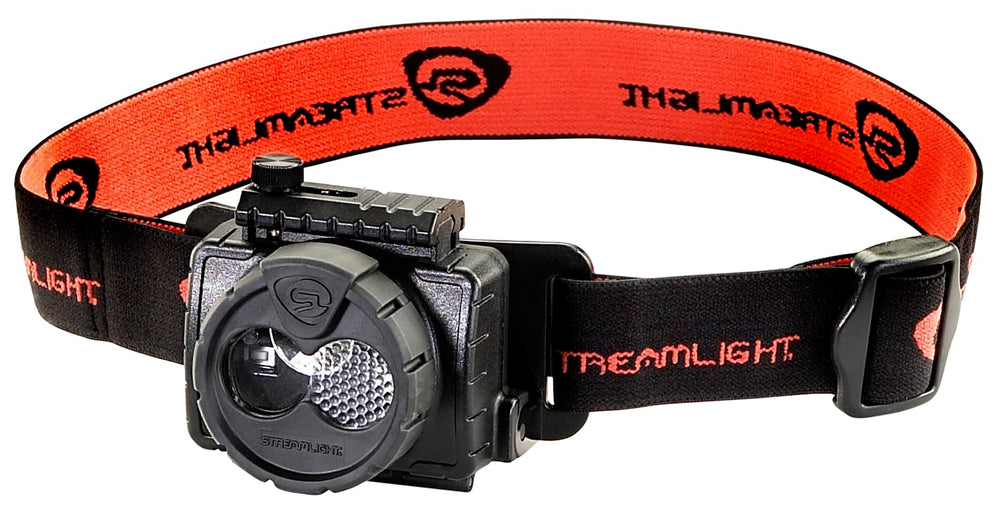 Streamlight 61608 Double Clutch headlamp with tilting head for adjustable angles.