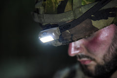 Streamlight Bandit cap brim clip demonstrates versatile hands-free wear.
