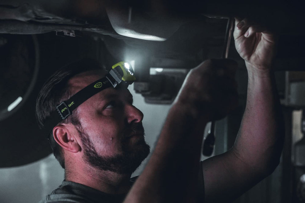 Streamlight Enduro Pro tilting head at 45 degrees for precise lighting
