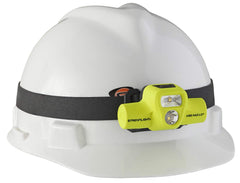 Streamlight HAZ-LO headlamp on adjustable strap fits helmets securely
