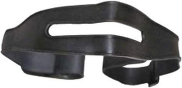 Streamlight rubber hardhat strap installed on a helmet demonstrates secure wear on rugged sites.
