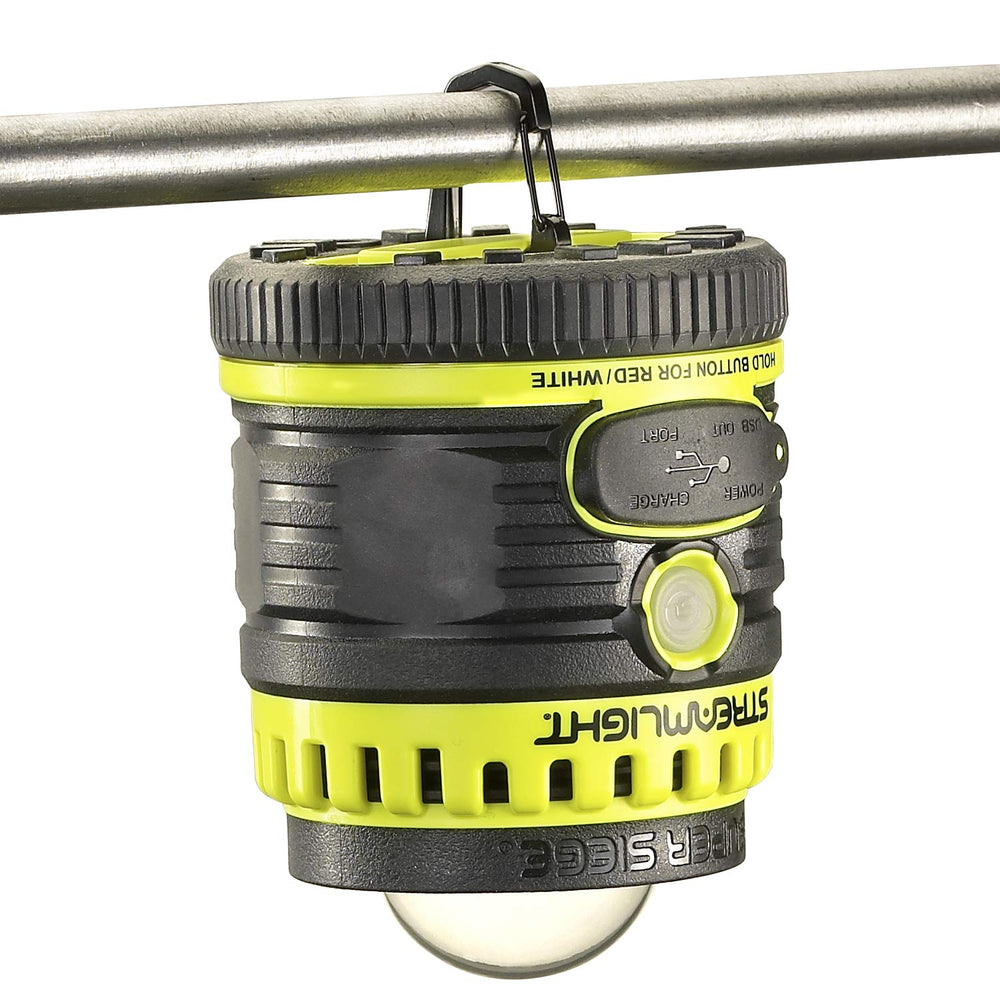 Streamlight Siege included AC charger for easy recharging at home or site.