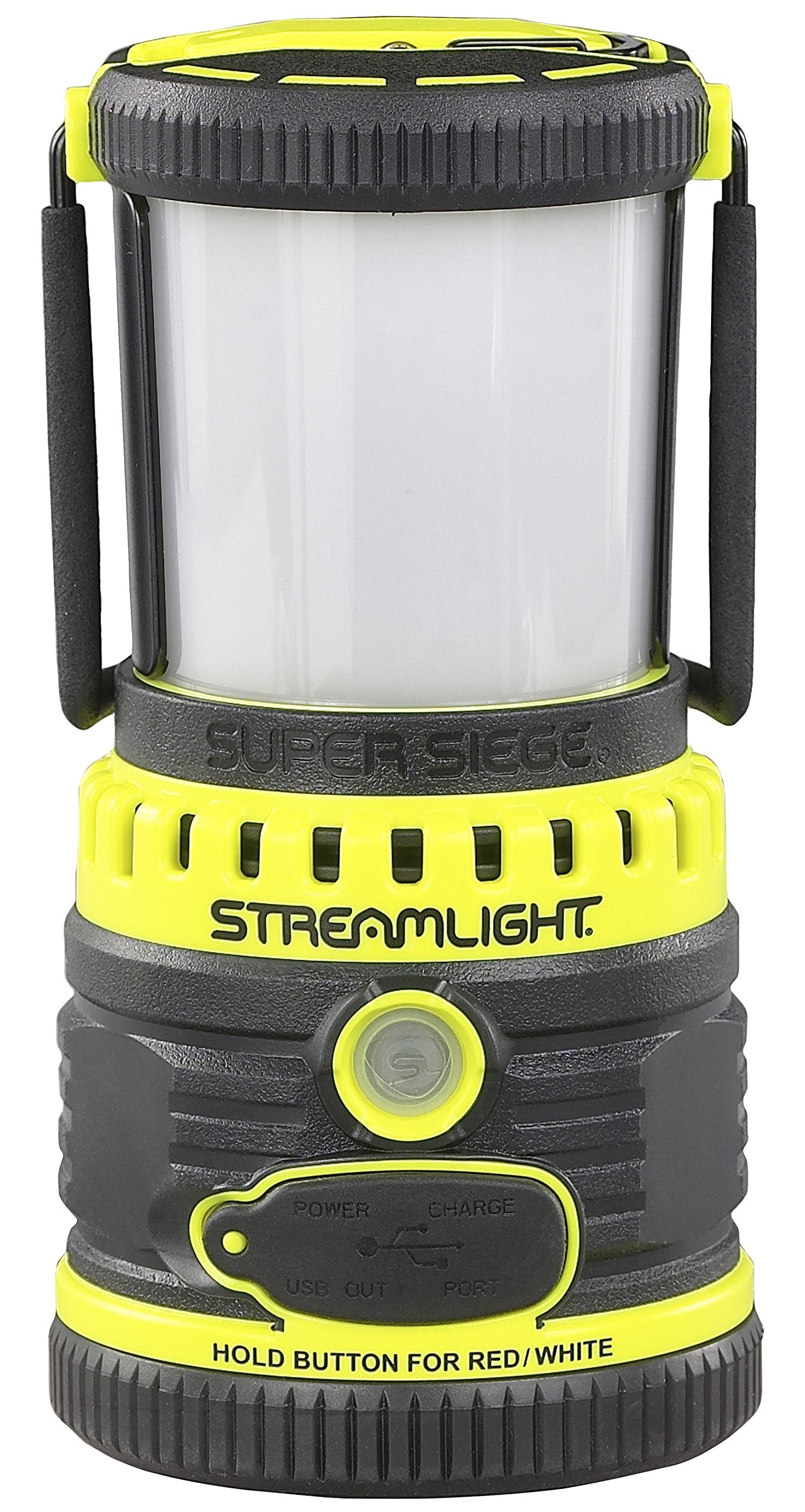 Streamlight Super Siege front view showing 1100-lumen lantern for outdoor lighting.