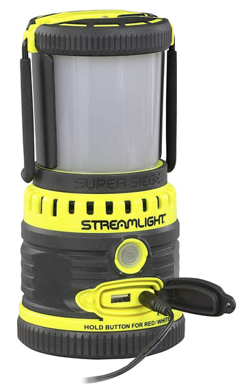 Streamlight Siege built-in USB power bank ready to charge devices on the go.