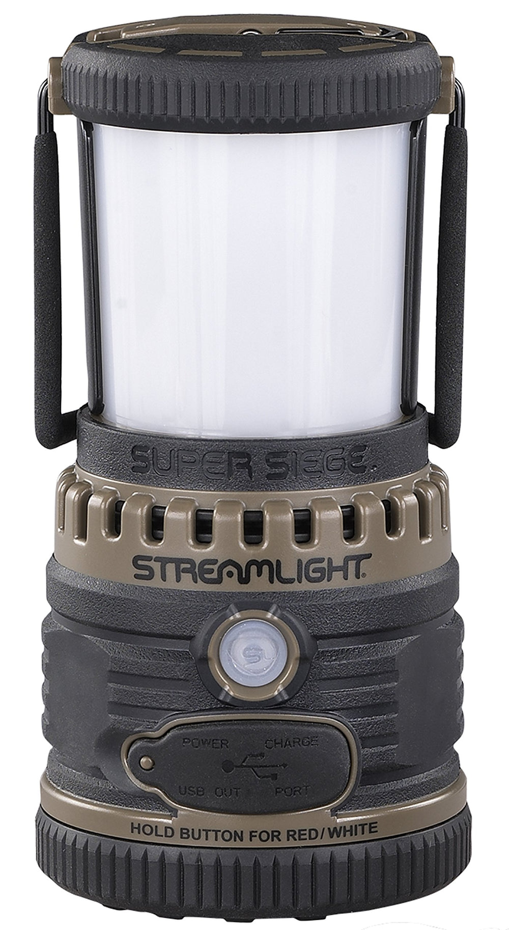 Streamlight Super Siege front view demonstrates 360° illumination for tents and rooms