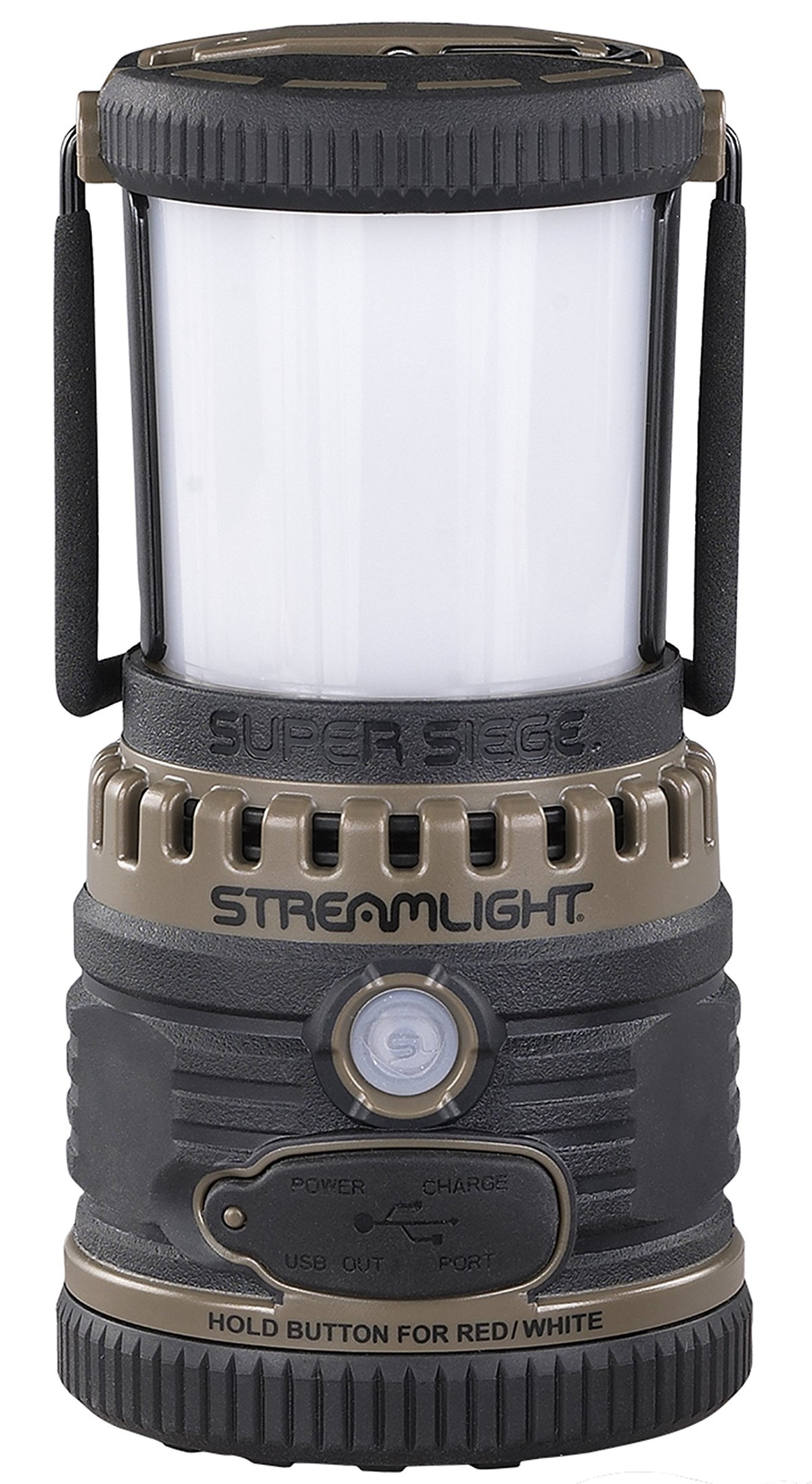 Streamlight Super Siege front view demonstrates 360° illumination for tents and rooms