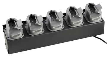 Streamlight Survivor X bank charger powering a 10-unit battery bank.