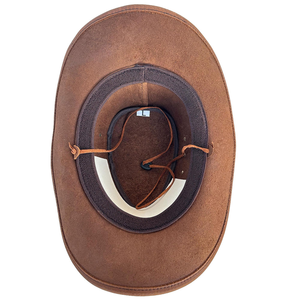 Strength Zones Leather Cowboy Hat packaging highlights easy gifting and protection.