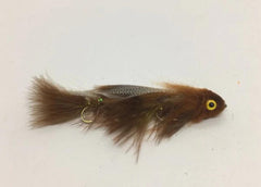Strike Fly Boogie Man Brown articulated streamer size 6, perfect for trout in streams.
