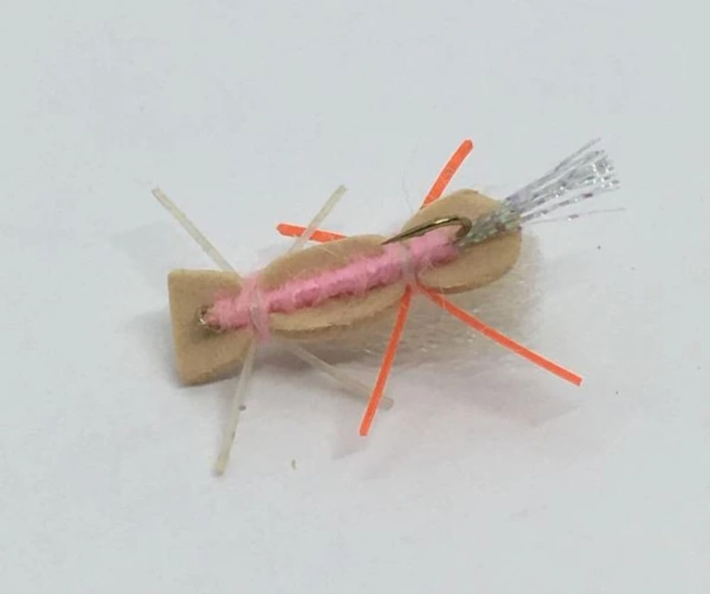Strike Fly Company One Dozen Chubby Chernobyl tan and pink in-pack view highlighting terrestrial pattern use