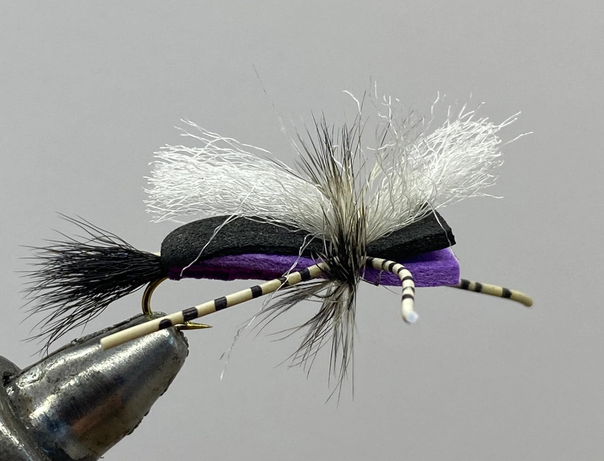 Strike Fly Hippie Stomper Purple Dry Fly ideal for trout fishing