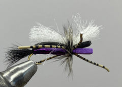 Strike Fly Hippie Stomper Purple Dry Fly shown in action catching trout