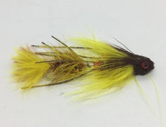 Strike Fly Sex Dungeon Bighorn Articulated Streamer Size 6 attracts big trout in low-light water