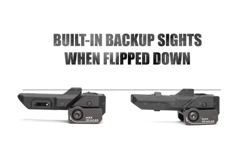 Strike Industries polymer backup sights provide budget-friendly, lightweight resilience.