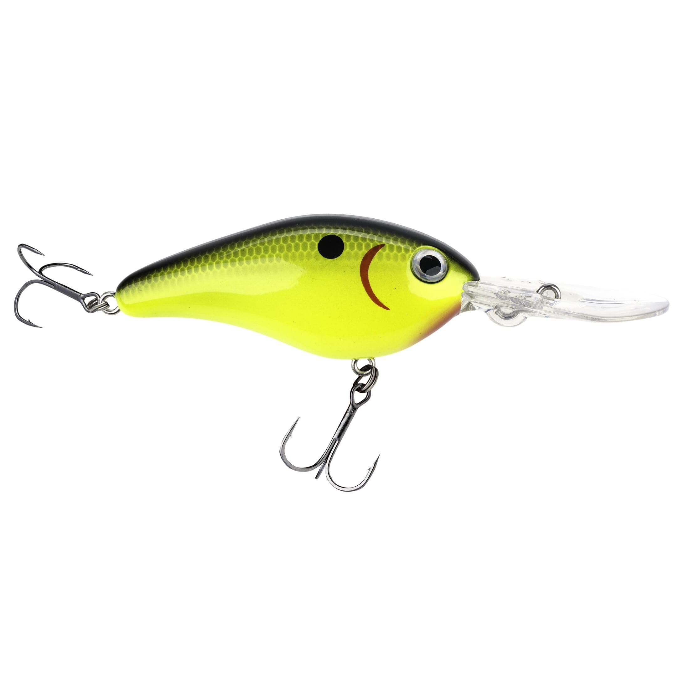 Strike King 6XD Promodel free-floating rattle creates deeper, enticing sound.