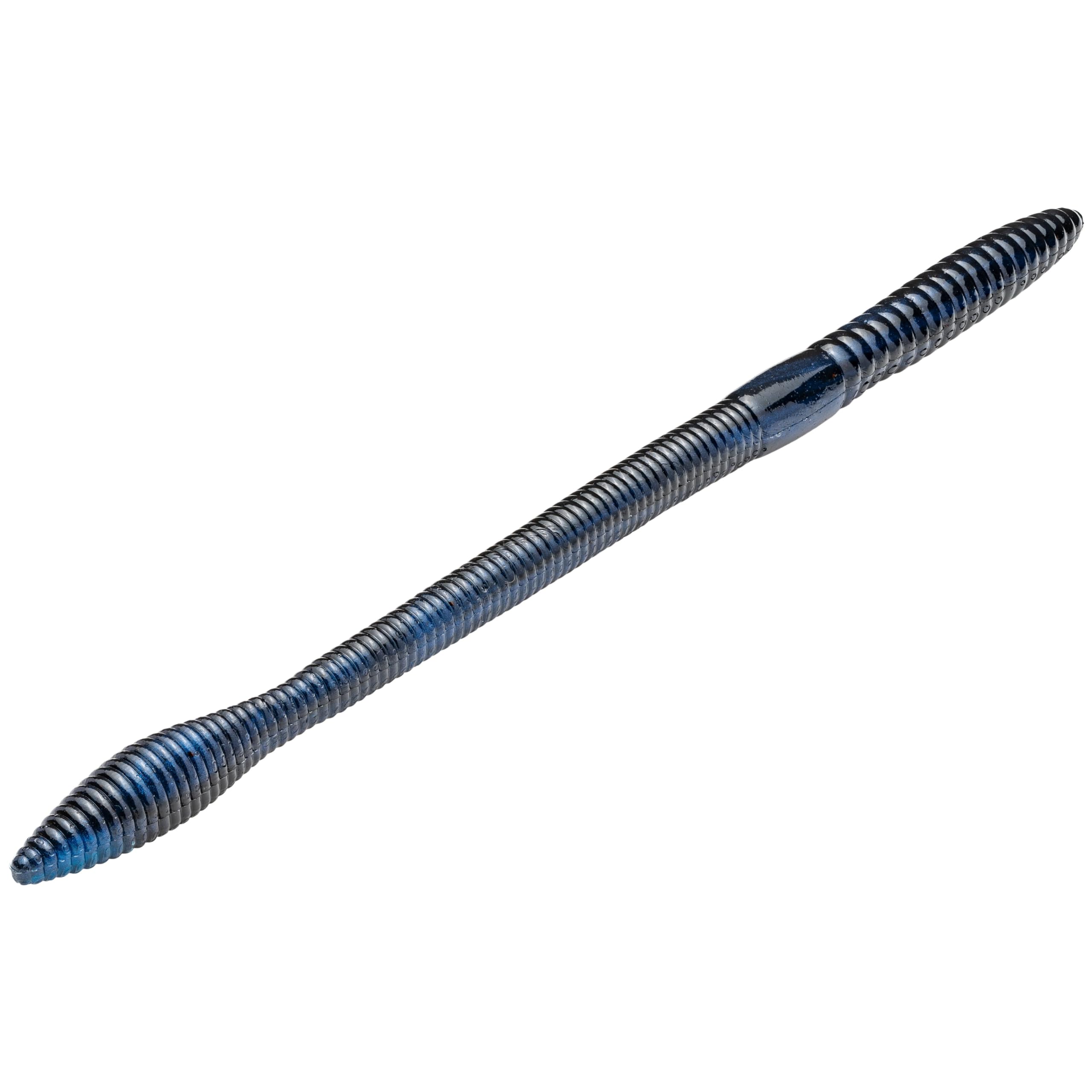 Strike King Bullworm OPT soft 10-inch lure in Black Blue Swirl for big bass