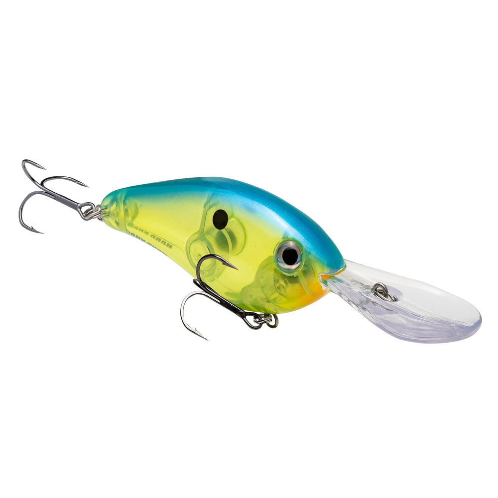Strike King 6XD curve-bill profile enables deeper, faster dives beneath cover.