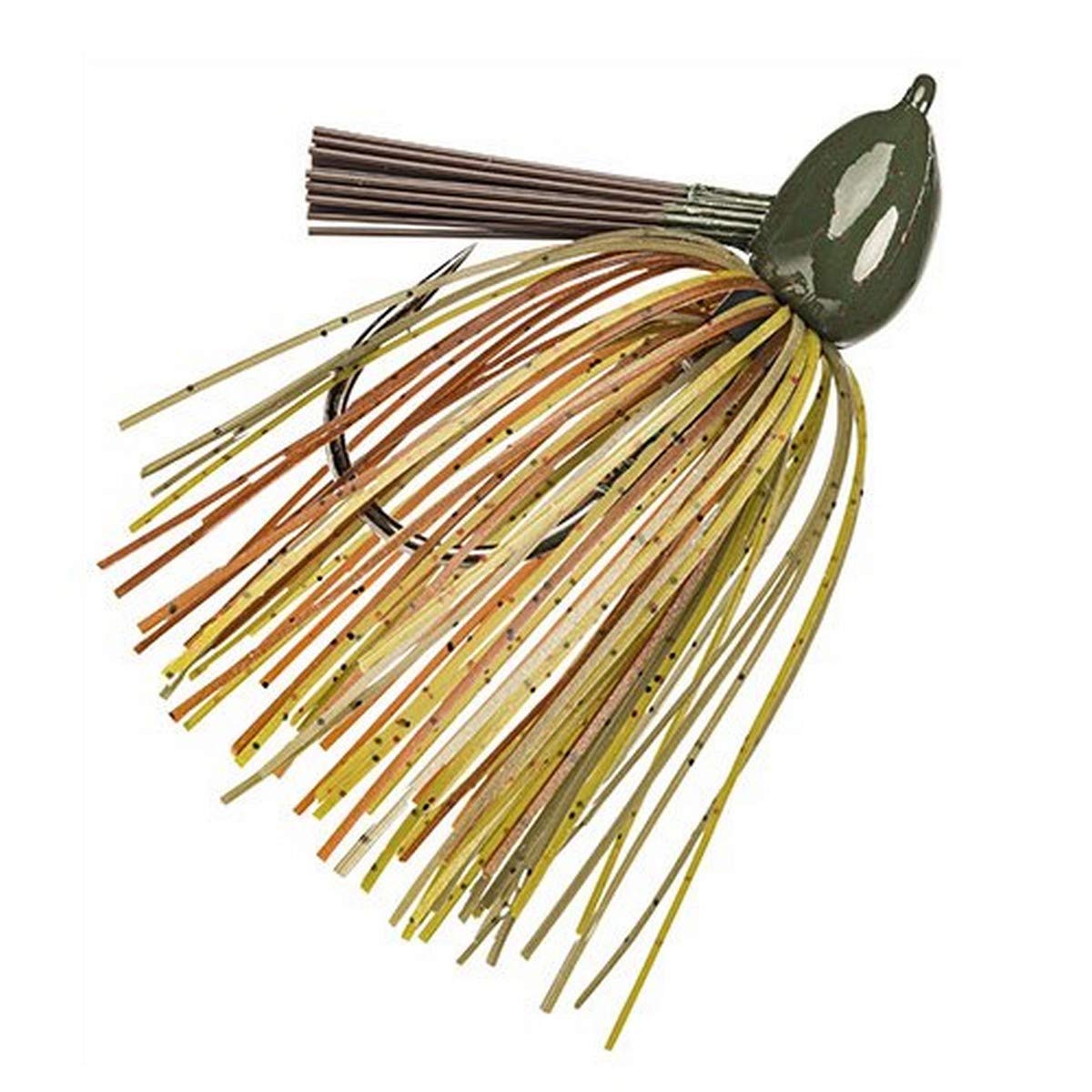 Strike King Hack Attack Fluoro jig with compact head and weed guard for clear-water flipping