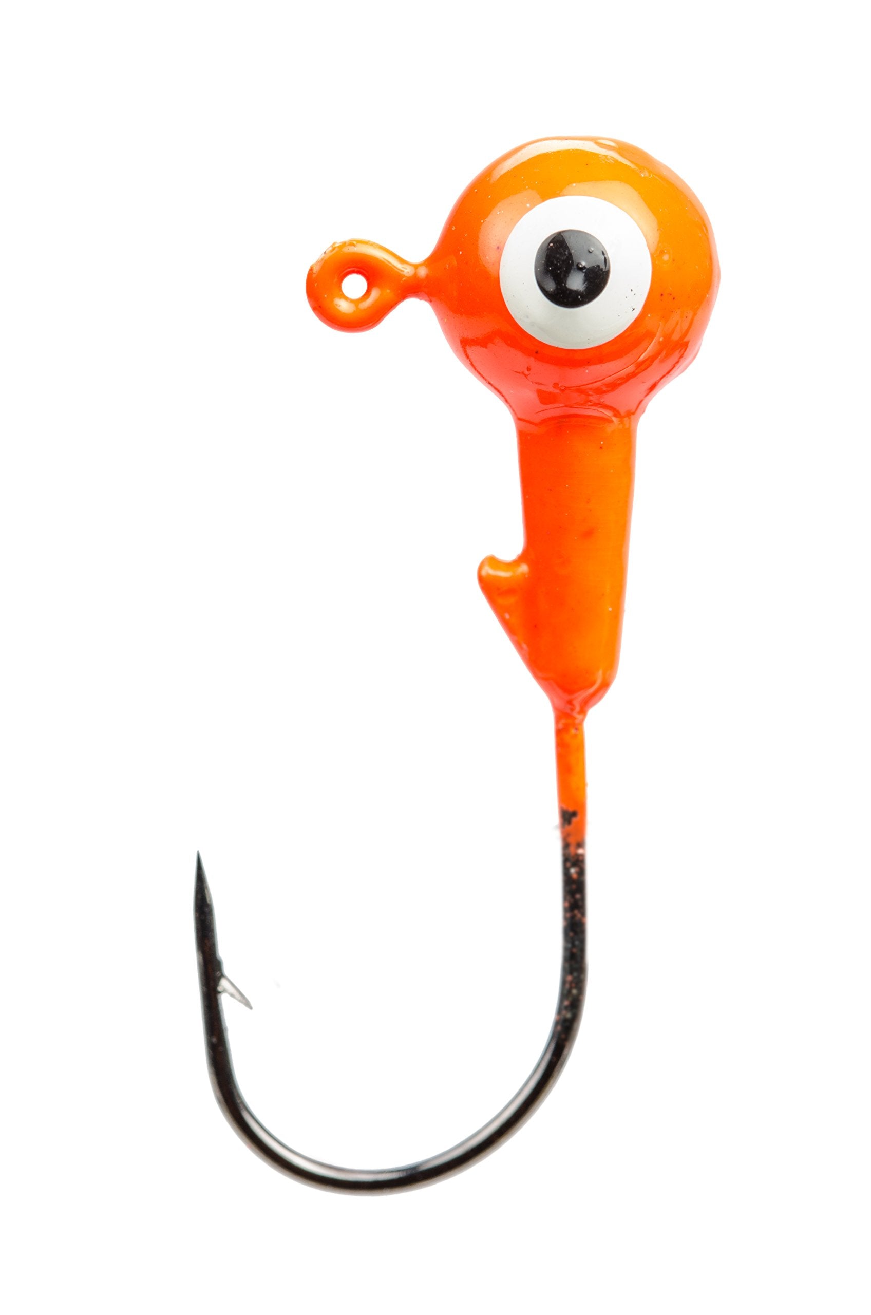 Strike King Mr. Crappie jig head in fluorescent orange for high-visibility crappie fishing