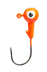 Strike King Mr. Crappie jig head in fluorescent orange for high-visibility crappie fishing