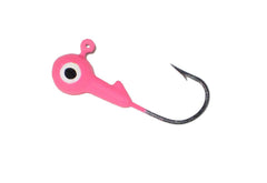 Strike King Mr. Crappie JigHead 1/8 pink secures bait for crappie fishing.