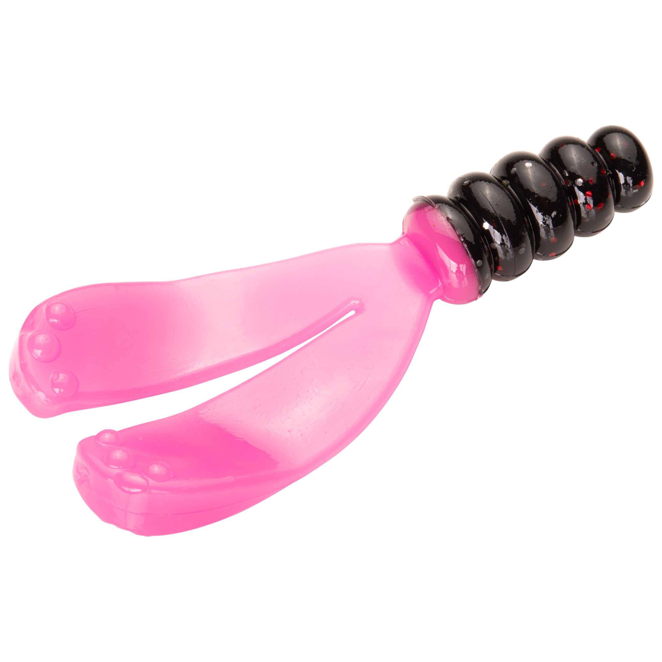Strike King Mr Crappie Snap Jack lure in pink tuxedo boosts crappie attraction with ribbed body