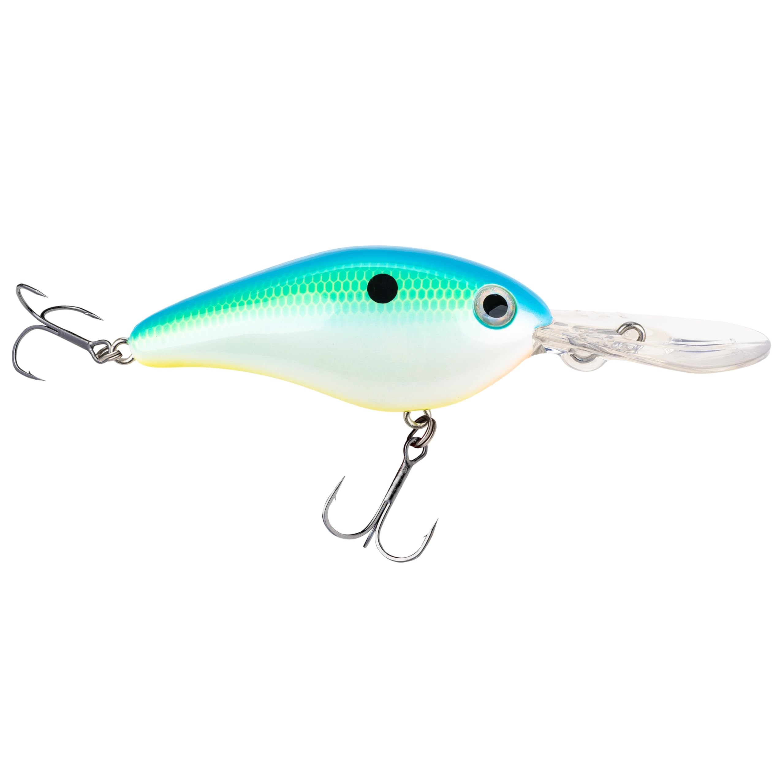 Strike King Promodel 6XD free-floating-rattle provides a crisp underwater tone.