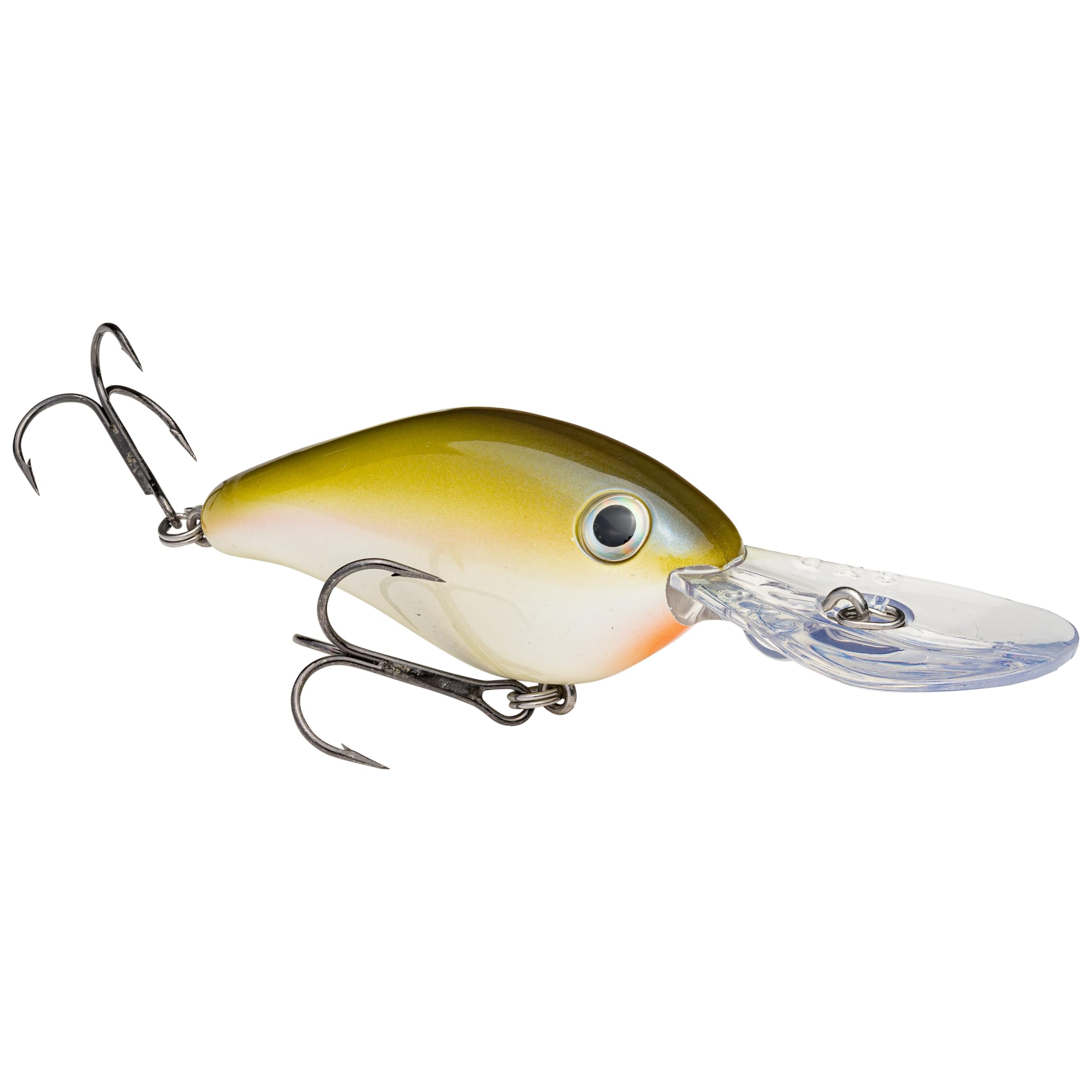 Strike King Promodel 8XD The Shizzle lure, front view, featuring free-floating rattles for deep-water lure action.