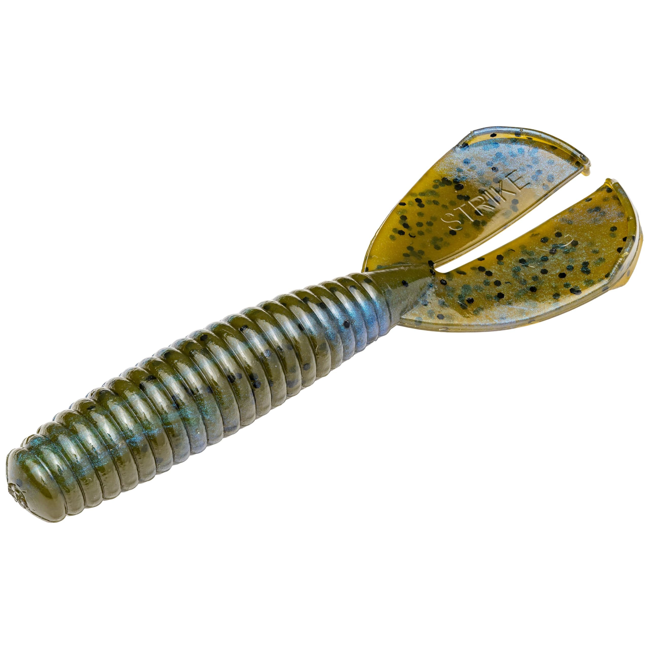 Strike King Rage Magnum Menace grub with double tails designed for bass.