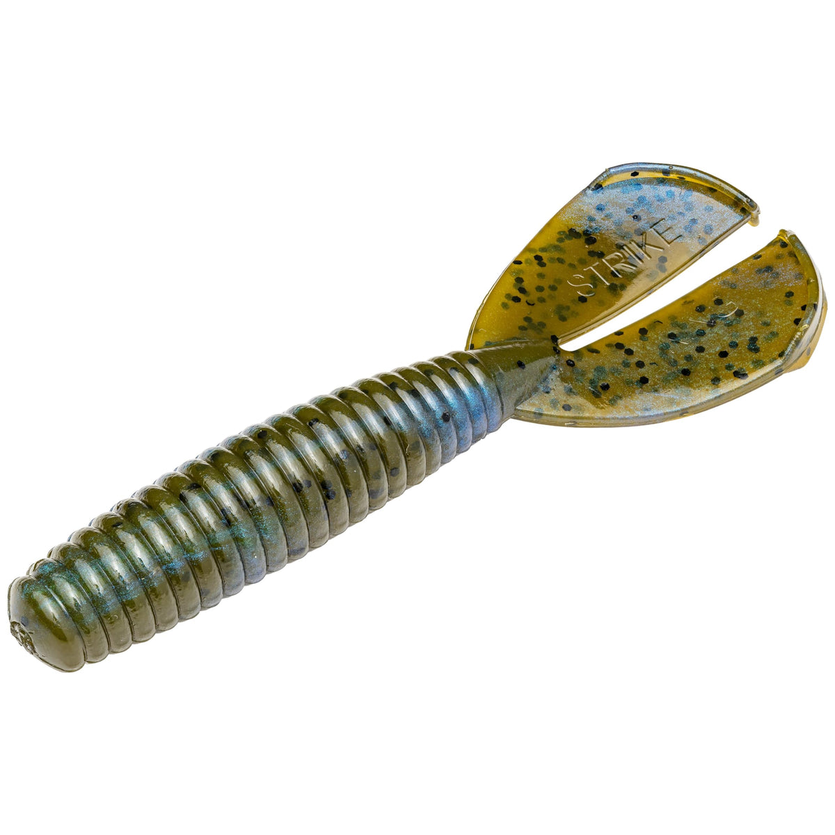 Strike King Rage Magnum Menace grub with double tails designed for bass.