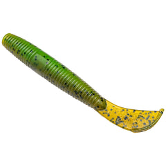 Strike King Rage Ned Cut-R Worm lure in Summer Craw showcases exclusive tail design for bass fishing.