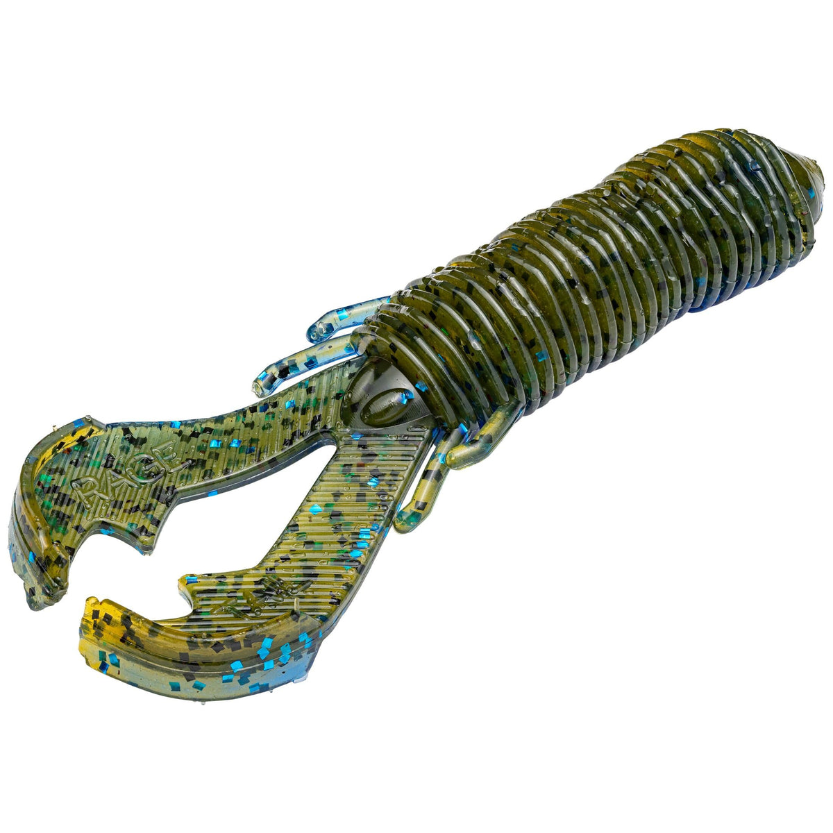 Strike King Rage Punch Bug tail design enhances swimming action in dense cover