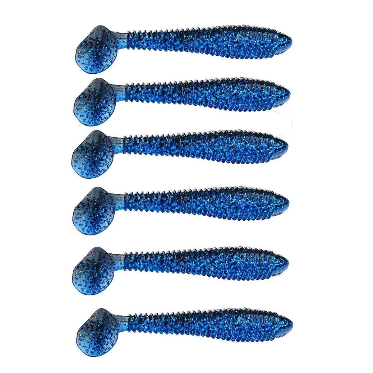 Strike King Rage Swimmer paddletail creates strong vibrations at any retrieve speed.
