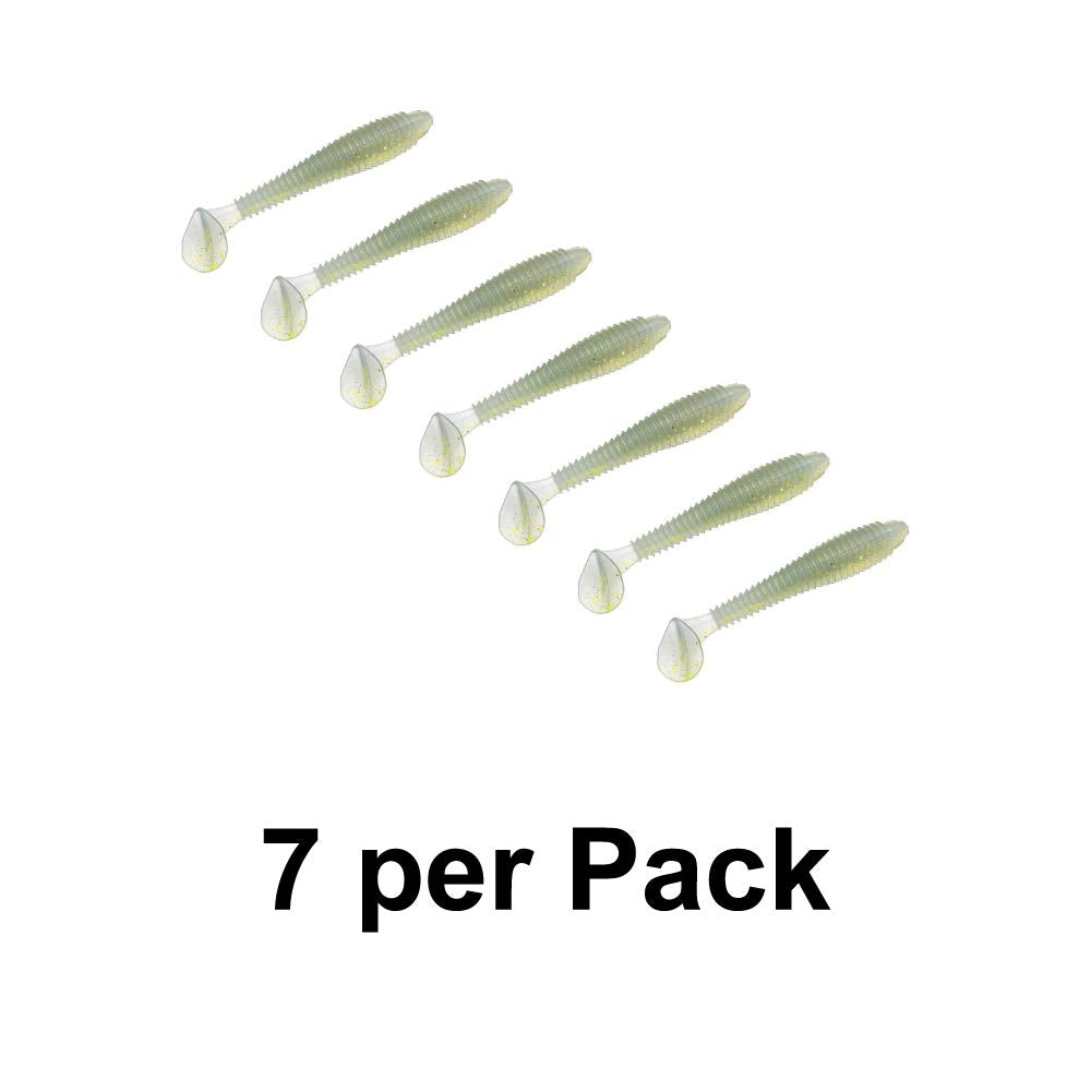 Strike King Rage Swimmer softly ribbed body creates natural movement underwater.