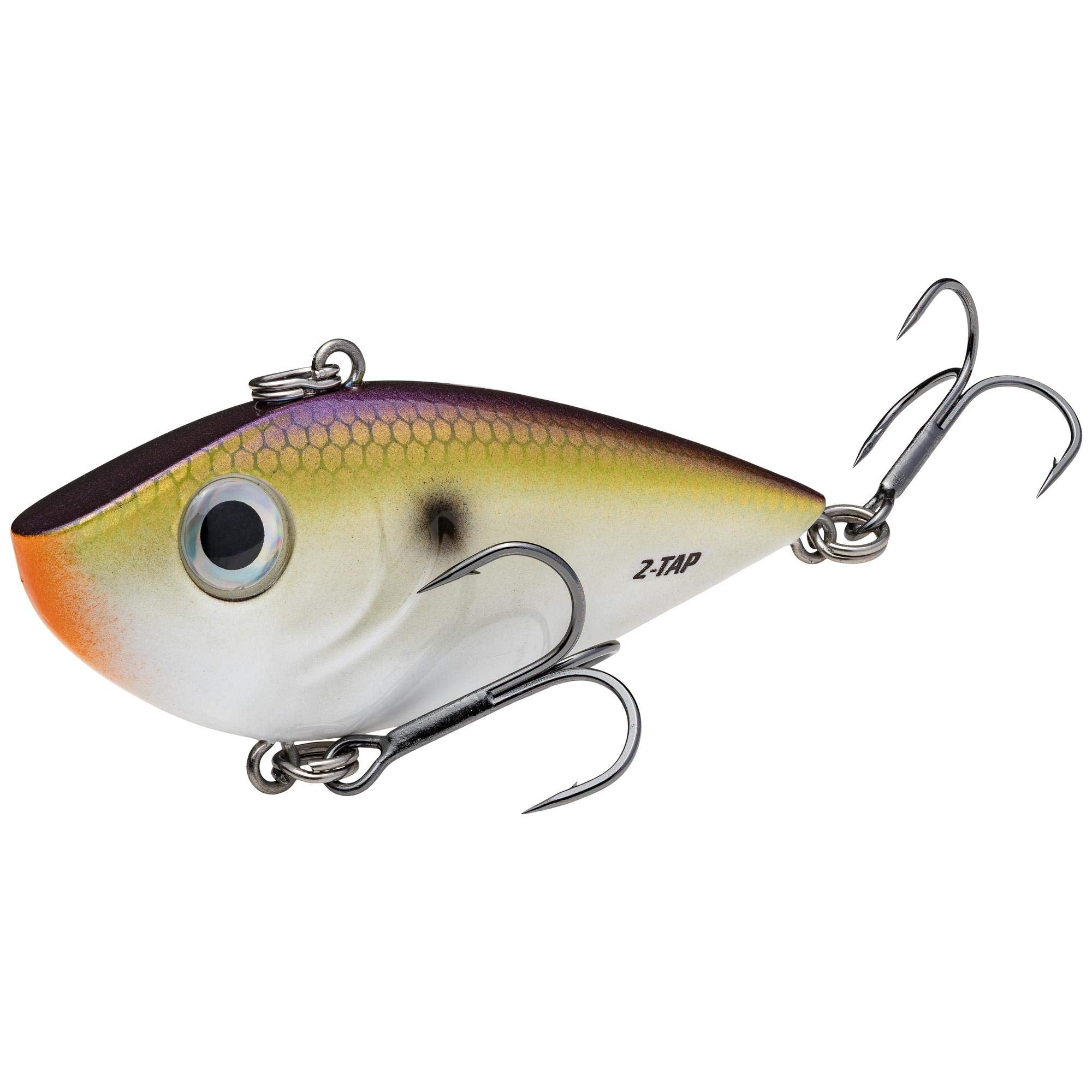 Strike King Red Eyed Shad Tungsten 2-Tap in pro paint finish delivers sharp, lifelike shad action