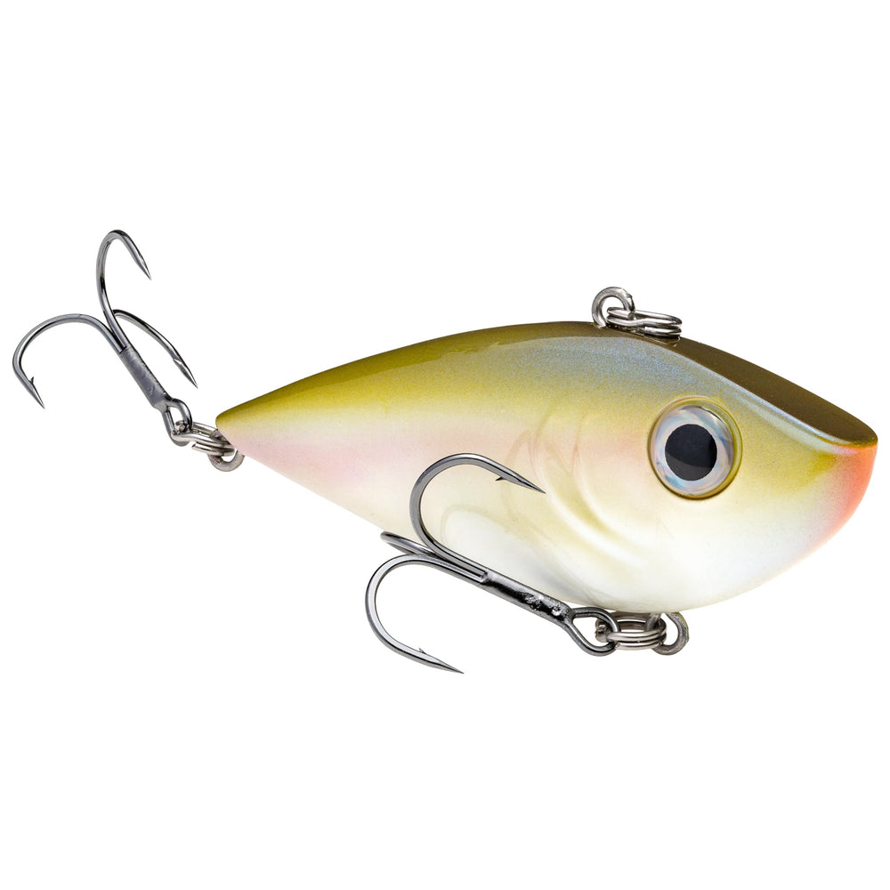 Strike King Red Eyed Shad Tungsten 2 Tap lure action, delivering double cadence that may trigger bites.