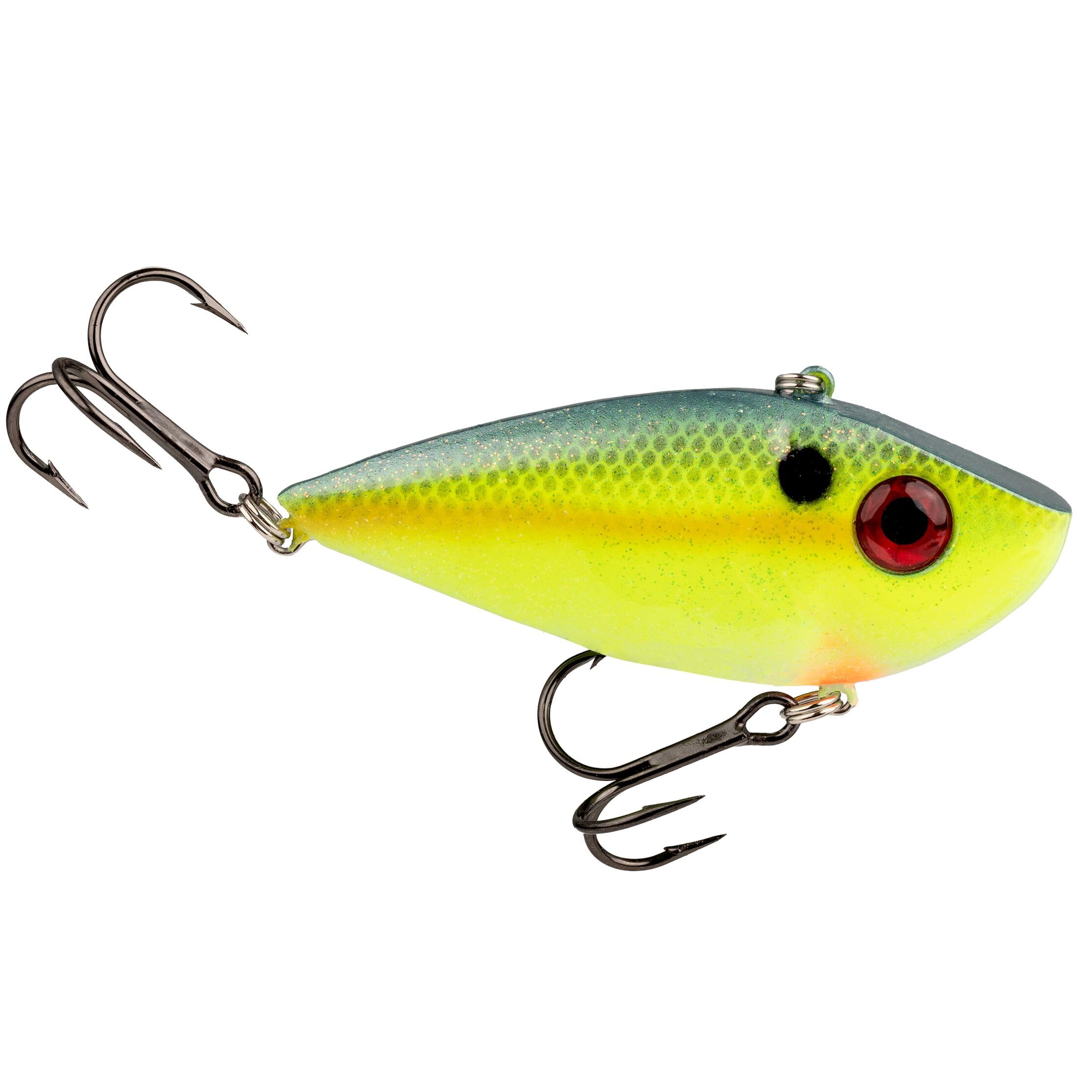 Strike King Redeye Shad Bait side view emphasizes bold paint for daylight visibility
