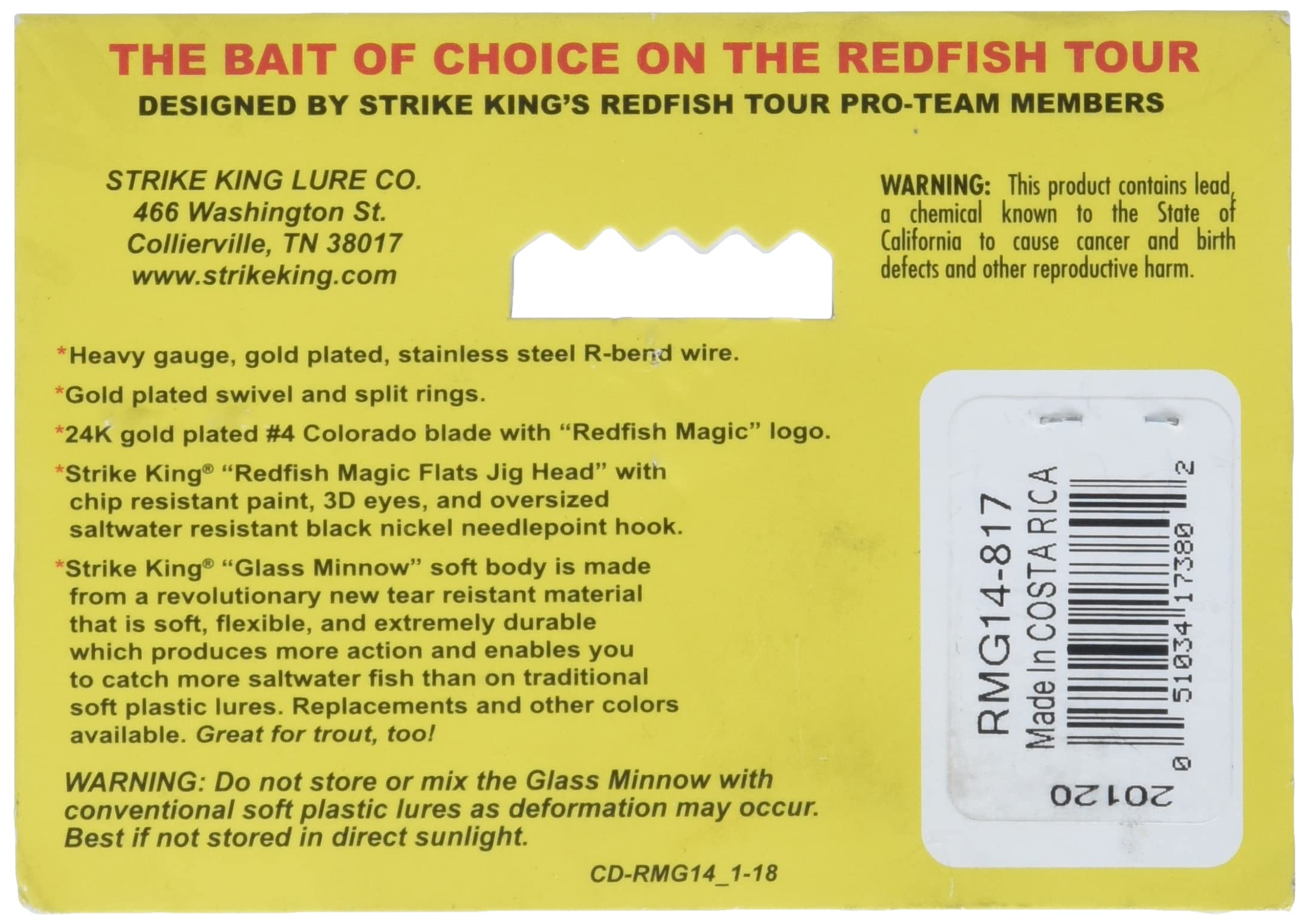 Strike King Redfish Magic soft bait glass minnow shows durable, flexible action during retrieves