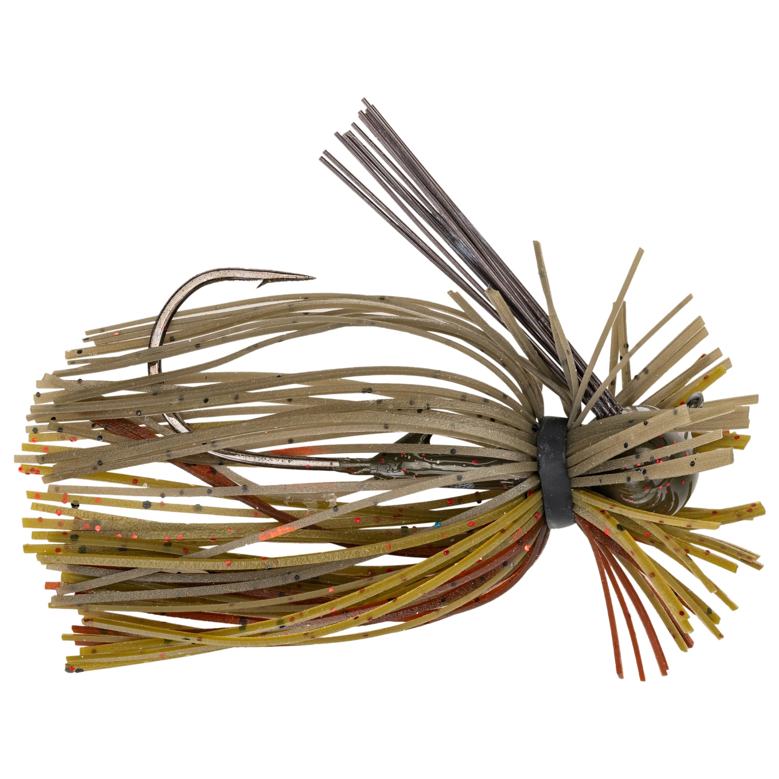 Strike King Tour Grade Football Finesse Jig in Green Pumpkin Craw enhances hookups with soft plastics