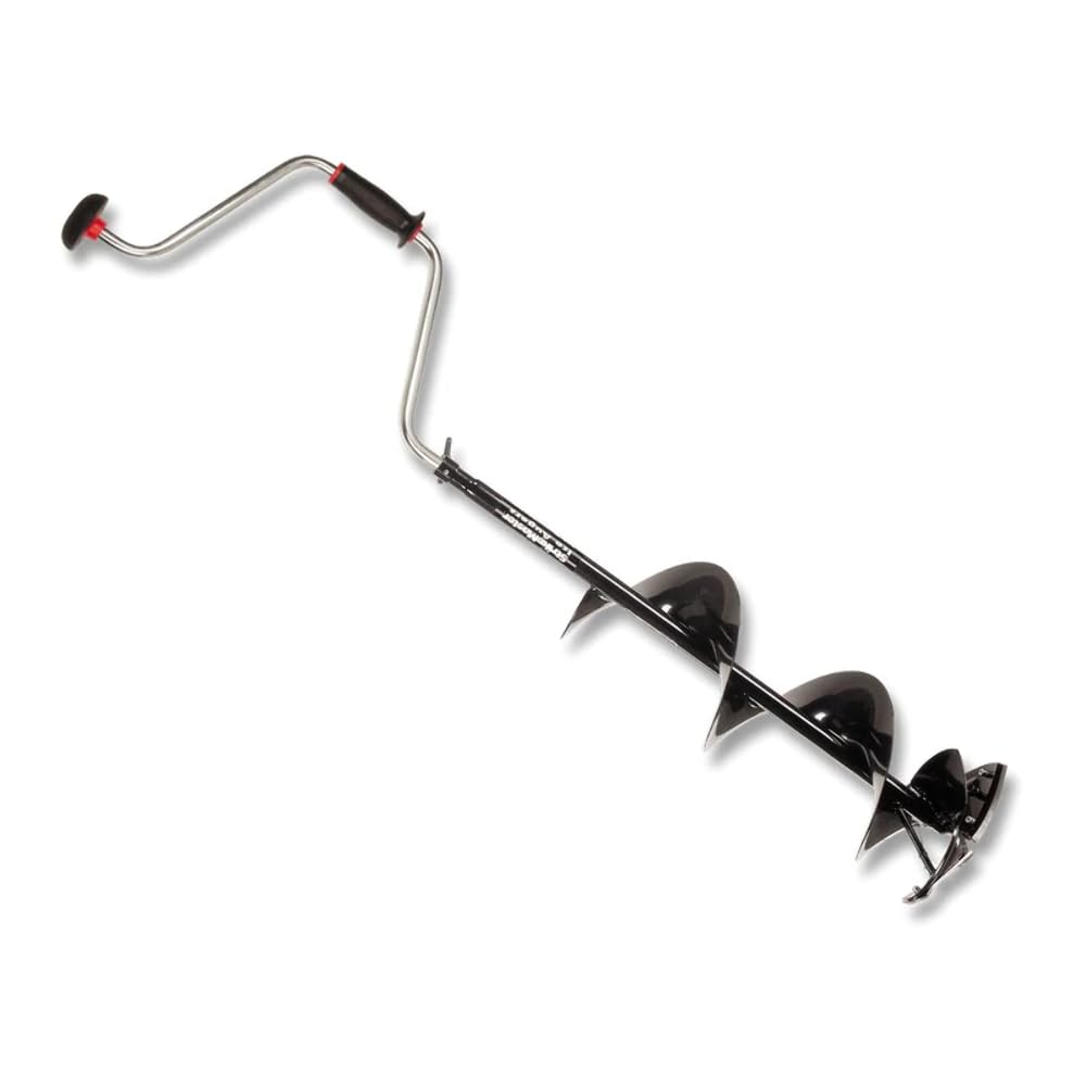 StrikeMaster Lazer 2pc Hand Auger 5in assembled for quick ice drilling