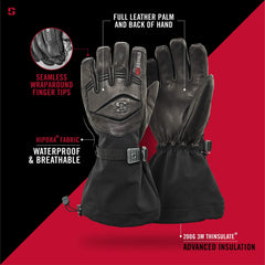 Striker Combat Glove back-of-hand view highlights breathable waterproof construction for cold conditions.